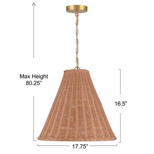 Hello Honey® Rattan Taper Pendant Light